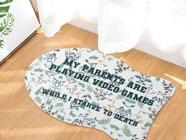 Funny Gamer Pet Mat | Sarcastic Dog and Cat Food Rug