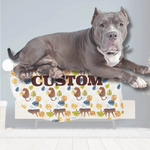 Personalized Fish Shaped Cat Mat with Tiger Print - Clean Background | Our Phoenix Rise