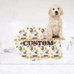 Personalized Fish Shaped Cat Mat with Tiger Print - Elevated View | Our Phoenix Rise