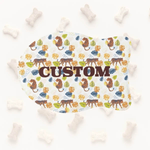 Personalized Fish Shaped Cat Mat with Tiger Print - Front View | Our Phoenix Rise