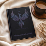 Phoenix Growth Journal — Personalized Hardcover Notebook - lifestyle lifestyle mockup | Our Phoenix Rise