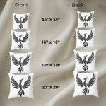 Minimalist Phoenix Throw Pillow - 16x16 size mockup - Detail 34 | Our Phoenix Rise