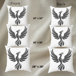 Minimalist Phoenix Throw Pillow - 18x18 size mockup - Detail 35 | Our Phoenix Rise