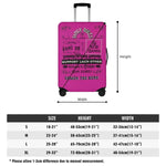 Pink Gamer Family Rules Luggage Cover - Angled View | Our Phoenix Rise