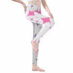 Pink Starburst Print Leggings | Cute Jester Yoga Game Tights - Iron Phoenix GHG