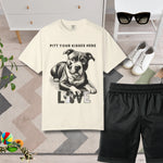 Pitt Your Kisses Pitbull T-Shirt - Granite flat lay | Our Phoenix Rise