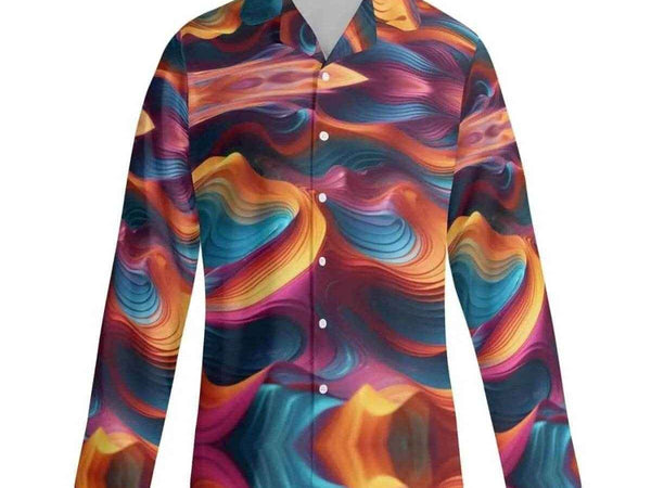 Abstract Wave Pajama Set | Colorful Artistic Loungewear