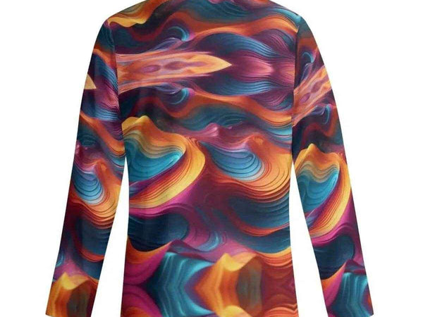 Abstract Wave Pajama Set | Colorful Artistic Loungewear
