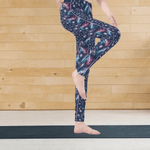 Cosmic Print Leggings Galaxy - Lower leg and ankle detail | Our Phoenix Rise