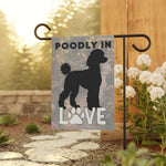 Poodle Silhouette Garden Flag - Detail of Poly Poplin Canvas Texture - Detail 17 | Our Phoenix Rise