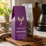 Praline Flavored Whole Bean Coffee - Lifestyle Kitchen Mockup | Our Phoenix Rise