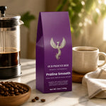 Praline Flavored Whole Bean Coffee - Morning Coffee Scene | Our Phoenix Rise