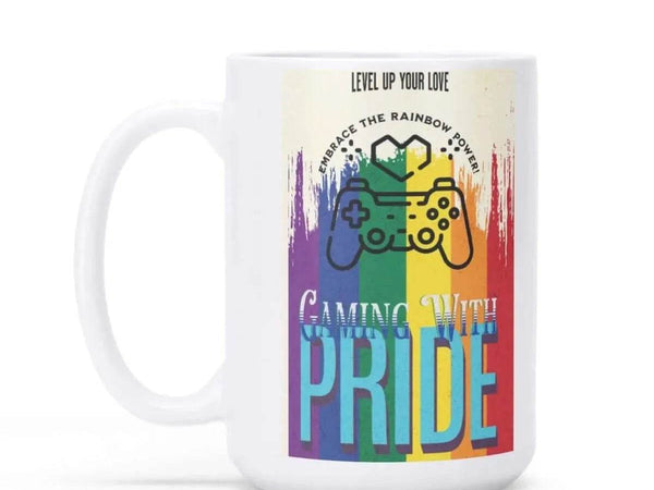 Gamer Pride Mug | Level Up Your Love Gaming Coffee Cup - Iron Phoenix GHG