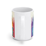 Pride Gaming Coffee Mug - right side angle, level up your love graphic | Our Phoenix Rise