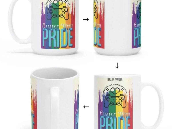 Gamer Pride Mug | Level Up Your Love Gaming Coffee Cup