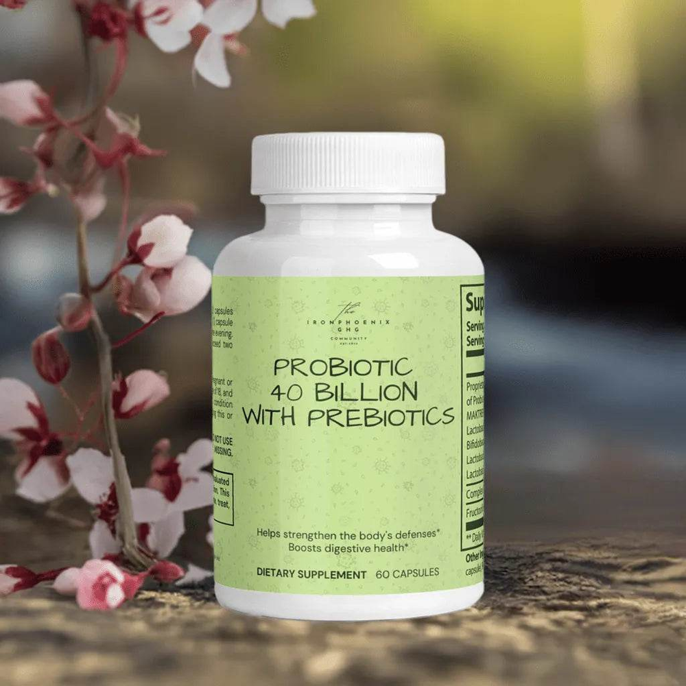 Probiotic Supplement - 40 Billion CFU, 4 Strains, Prebiotics Added