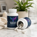 Probiotic 40 Billion with Prebiotics bottle - lifestyle mockup with green plant | Our Phoenix Rise