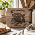 Pugs and Kisses Decorative Wood Board - Modern Home Decor Setting | Our Phoenix Rise