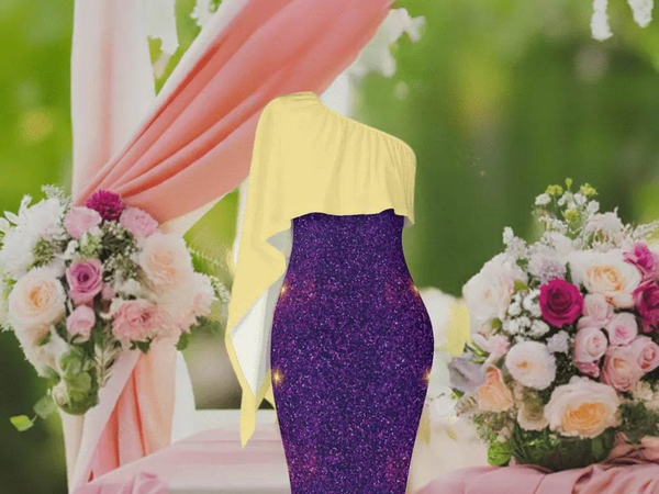 "Cosmic Flare" One-Shoulder Formal Dress - Perfect Gift for Gamers - Iron Phoenix GHG