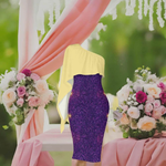 "Cosmic Flare" One-Shoulder Formal Dress - Perfect Gift for Gamers - Iron Phoenix GHG