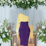 "Cosmic Flare" One-Shoulder Formal Dress - Perfect Gift for Gamers - Iron Phoenix GHG