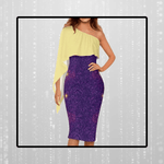 "Cosmic Flare" One-Shoulder Formal Dress - Perfect Gift for Gamers - Iron Phoenix GHG