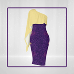 "Cosmic Flare" One-Shoulder Formal Dress - Perfect Gift for Gamers - Iron Phoenix GHG