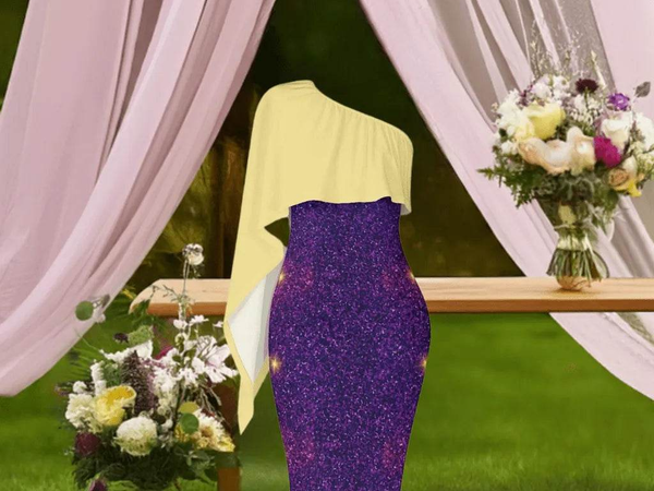 "Cosmic Flare" One-Shoulder Formal Dress - Perfect Gift for Gamers - Iron Phoenix GHG