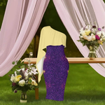 "Cosmic Flare" One-Shoulder Formal Dress - Perfect Gift for Gamers - Iron Phoenix GHG