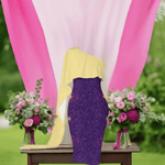 "Cosmic Flare" One-Shoulder Formal Dress - Perfect Gift for Gamers - Iron Phoenix GHG