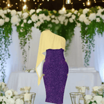 "Cosmic Flare" One-Shoulder Formal Dress - Perfect Gift for Gamers - Iron Phoenix GHG