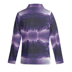 Purple Geometric Pajama Set - Back view of shirt and pants | Our Phoenix Rise