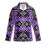 Purple Geometric Pajama Set - Fabric texture and print | Our Phoenix Rise