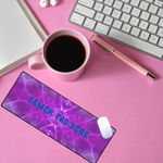 Personalized Purple Gaming Desk Mat - Durable Stitched Edges | Our Phoenix Rise
