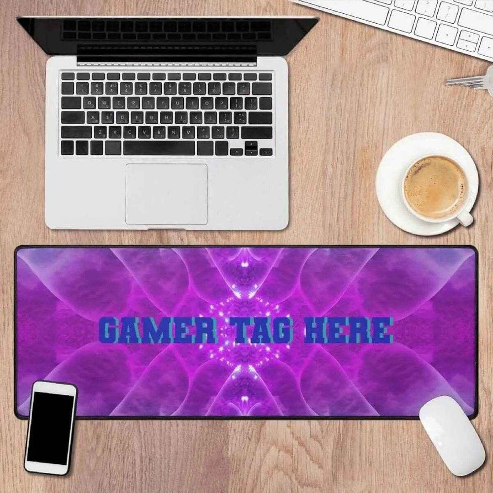 Personalized Purple Gaming Desk Mat