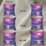 Purple Seascape Throw Pillow - Size Variant 28 Inch - Detail 36 | Our Phoenix Rise