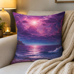 Purple Seascape Throw Pillow - Interior Decor Setup | Our Phoenix Rise