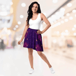 Cosmic Purple Galaxy Skater Skirt Detailed View 5 | Our Phoenix Rise