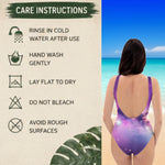 Purple Gradient One Piece Swimsuit - Close Up Fabric Texture - Detail 16 | Our Phoenix Rise