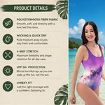 Purple Gradient One Piece Swimsuit - Flat Lay Design - Detail 17 | Our Phoenix Rise