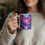 Purple Aesthetic Coffee Mug - Lifestyle Desk Workspace View | Our Phoenix Rise