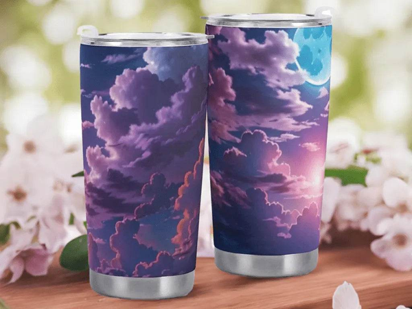 "Purple Cloud" Sky Tumbler by Shadowseeker| Iron Phoenix GHG - Iron Phoenix GHG
