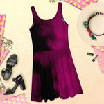 Purple Two-Tone Ombre Skater Dress Detailed View 7 | Our Phoenix Rise
