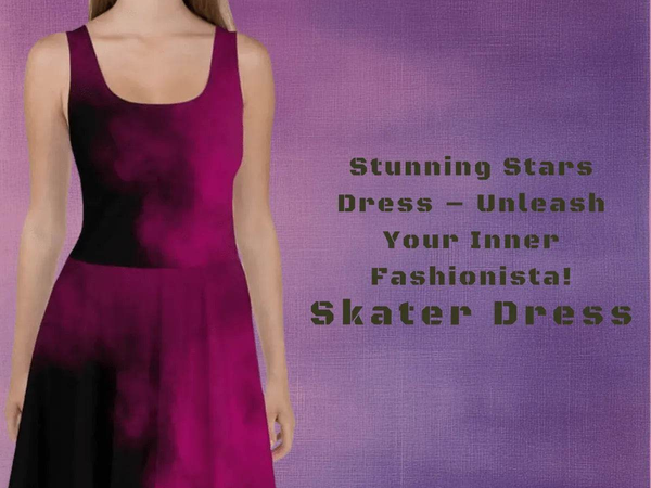 Purple Two-Tone Ombre Skater Dress| Iron Phoenix GHG - Iron Phoenix GHG