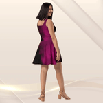 Purple Two-Tone Ombre Skater Dress Detailed View 9 | Our Phoenix Rise