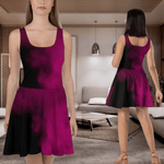 Purple Two-Tone Ombre Skater Dress Detailed View 6 | Our Phoenix Rise