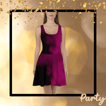 Purple Two-Tone Ombre Skater Dress Detailed View 8 | Our Phoenix Rise