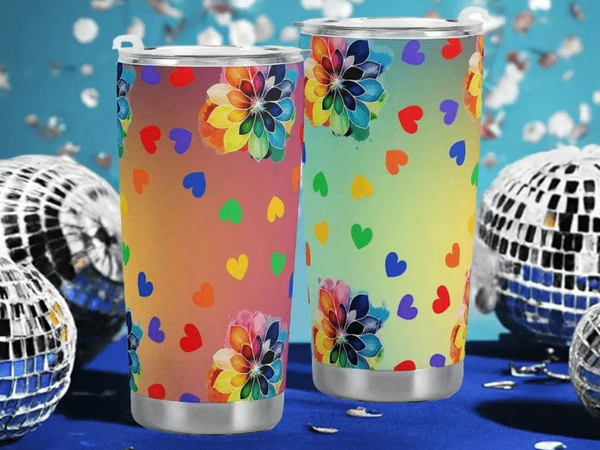 "Rainbow Cheer" Travel Mug (20oz)| Iron Phoenix GHG - Iron Phoenix GHG