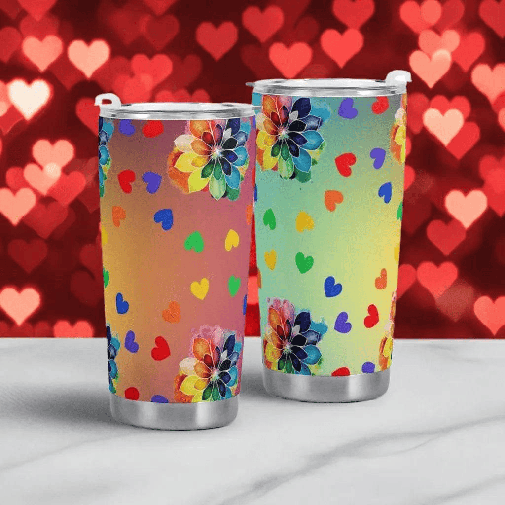 Rainbow Cheer Travel Mug (20oz