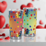 Rainbow Cheer Travel Mug (20oz) Detailed View 7 | Our Phoenix Rise